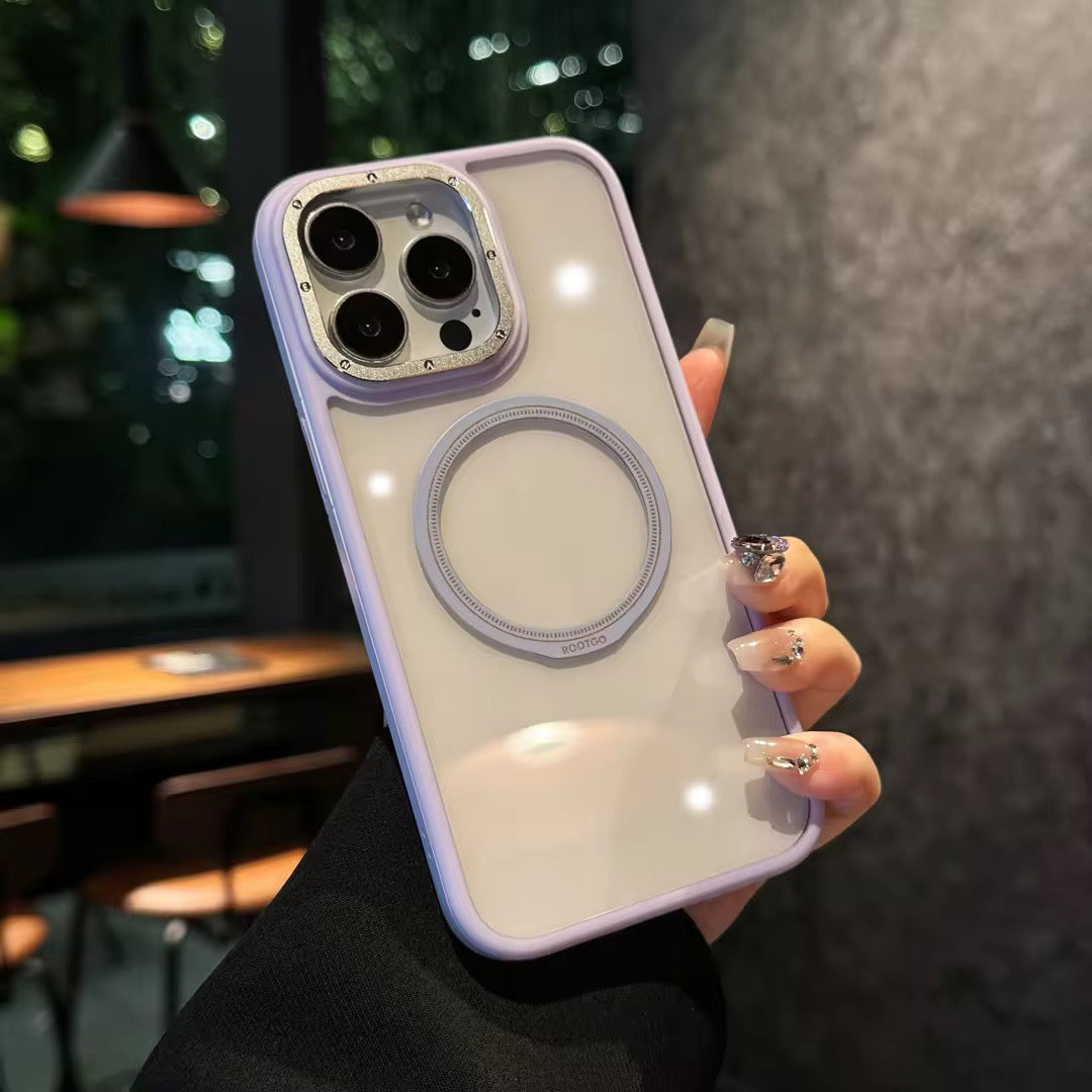 Protective Apple iPhone Back Cover - Transparent MagSafe Hard iPhone Case for 16 Series - Style 4