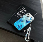 Protective Apple iPhone Back Cover - Butterfly 🦋 Wave Case with Pendant for iPhone Purple - Style 6
