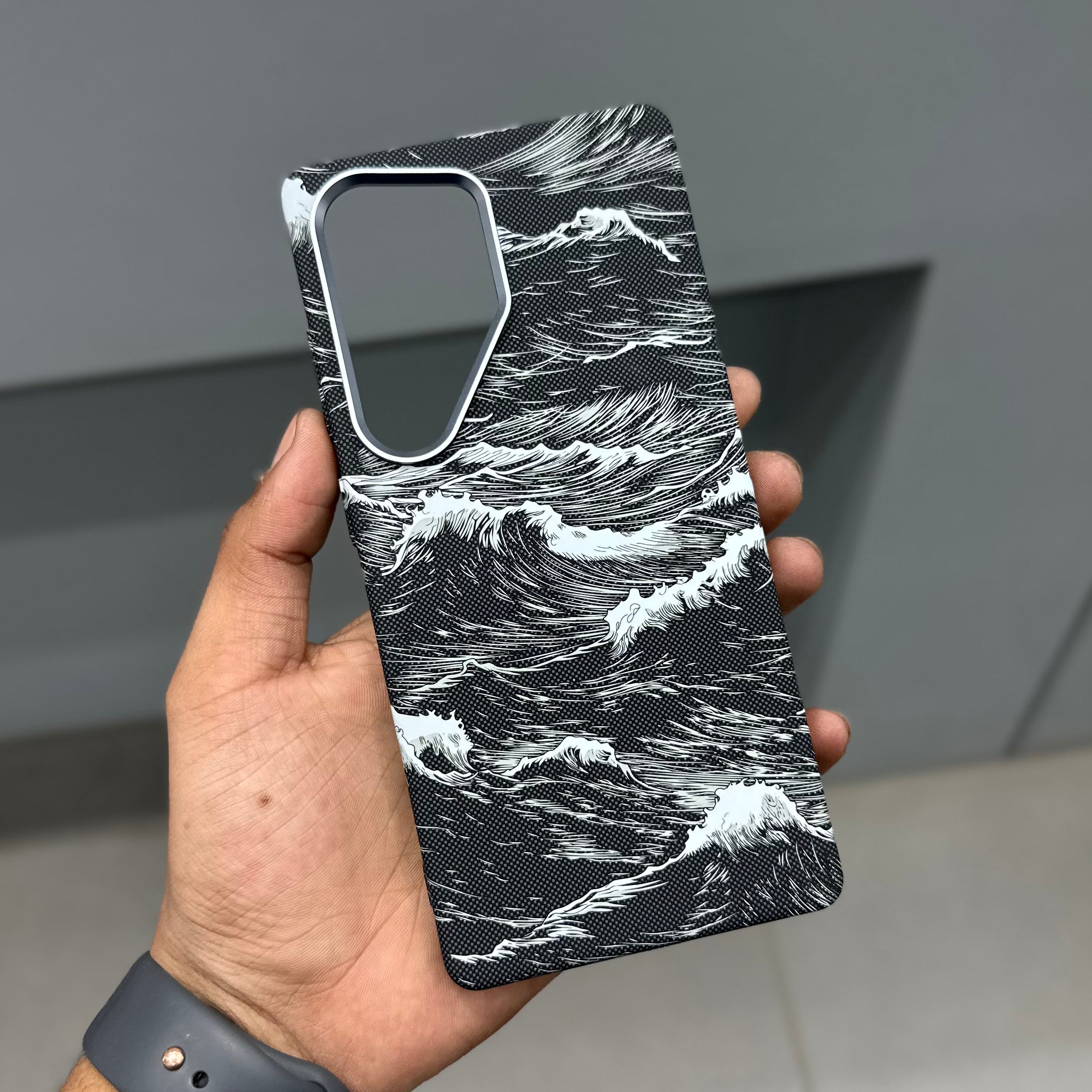 FREE AIR CARBON WAVE - BLACK ( No. 3119 ) Mobile Case by CoverMeUp - Style 3