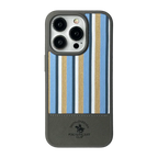 Protective Apple iPhone Back Cover - Santa Barbara Polo Raquet Club ISAAC Series for iPhone 15 Pro (GREY) (MAGSAFE COMPATIBLE)