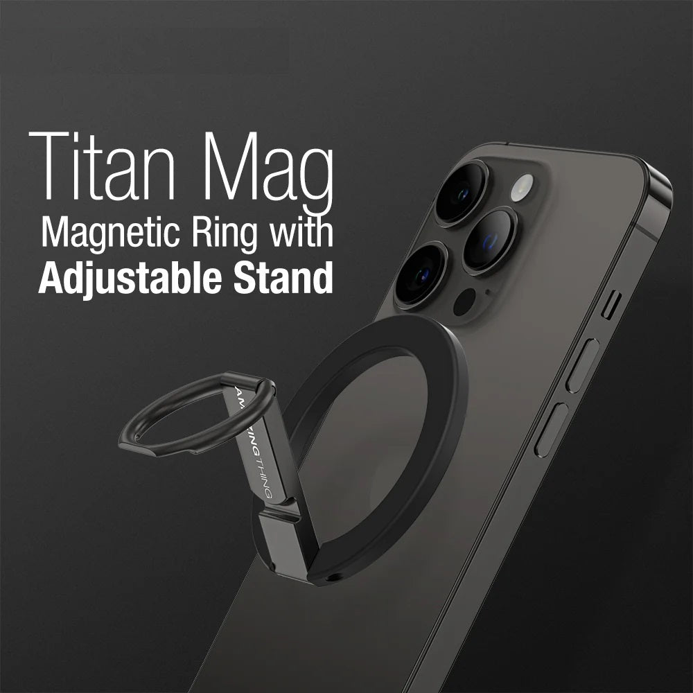 TITAN MAG MAGNETIC GRIP MAGSAFE RING (Black) Mobile Case by CoverMeUp - Style 4