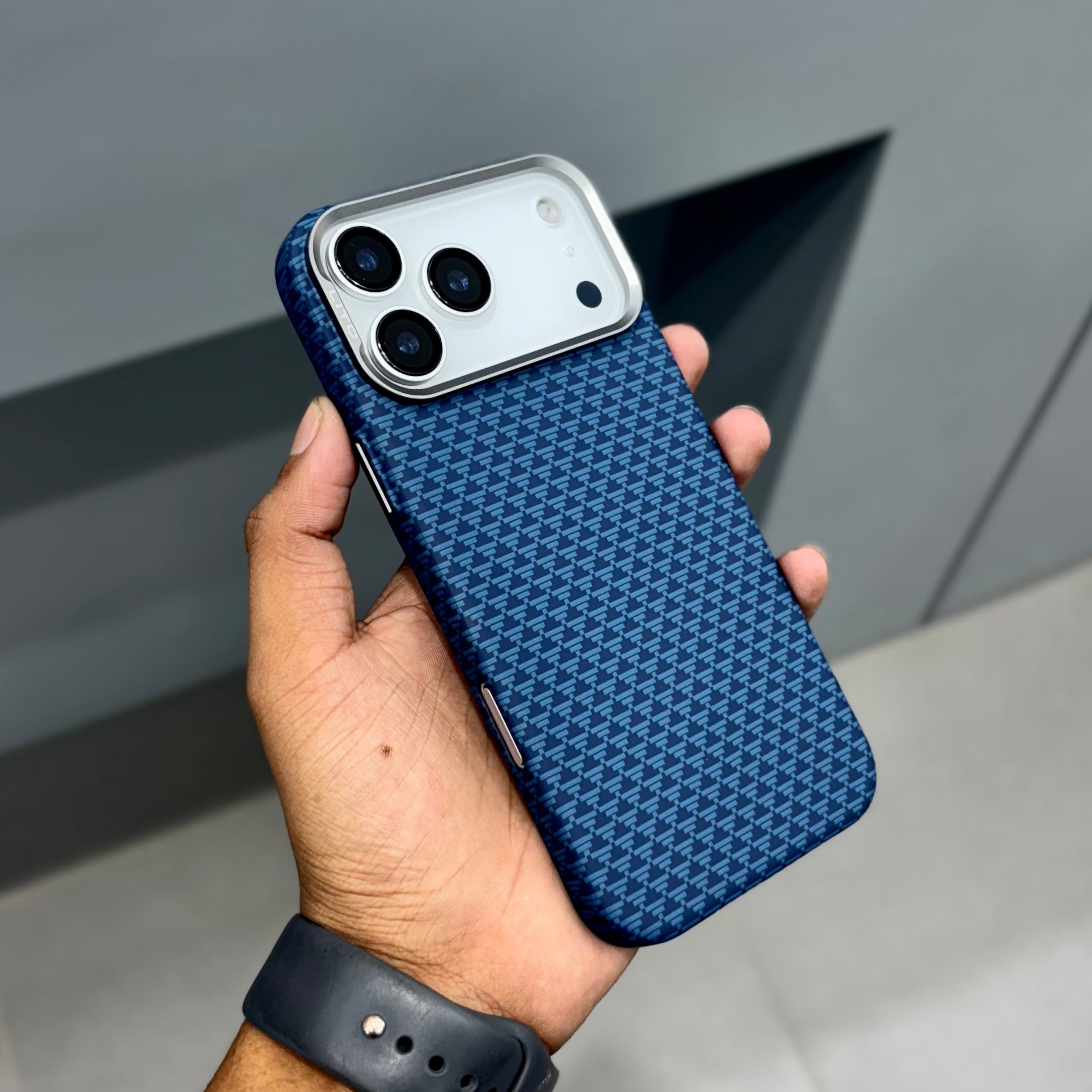 Lito Carbon with Magsafe Case-Blue ( No. 2109 ) Mobile Case by CoverMeUp - Style 2