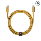 Native Union Belt Cable Pro 240W (USB-C to USB-C) The recycled 8-foot 240W USB-C to USB-C cable with bonded leather strap
