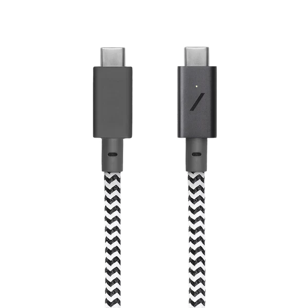 Native Union Belt Cable Pro 240W (USB-C to USB-C) The recycled 8-foot 240W USB-C to USB-C cable with bonded leather strap