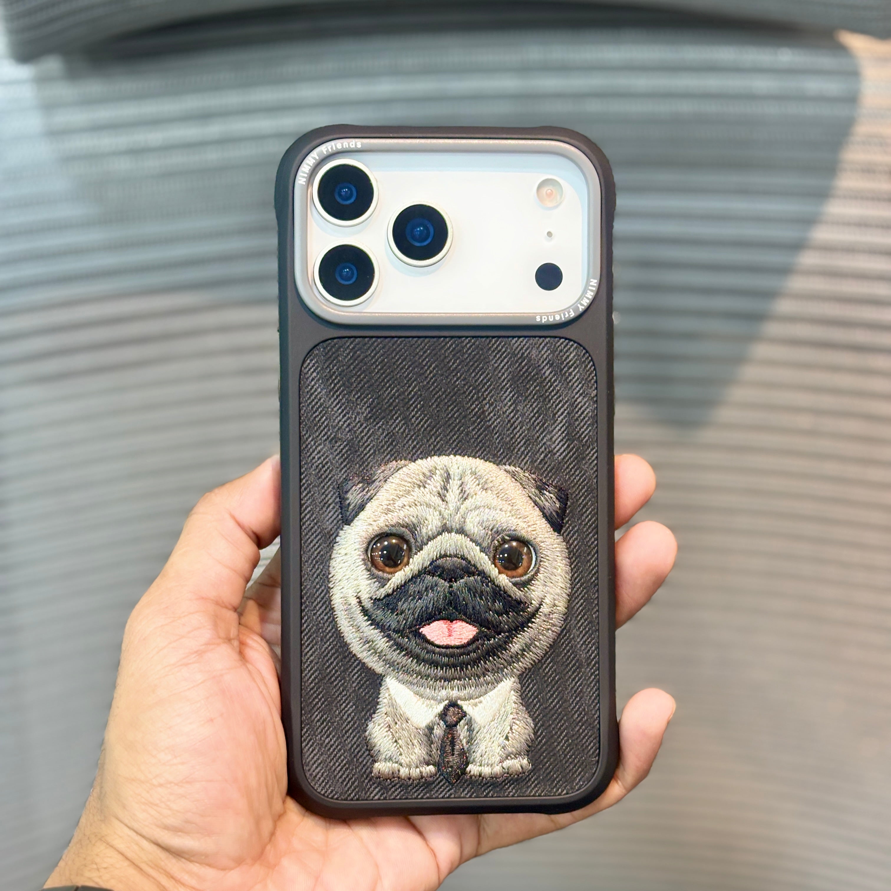 StitchPals Dog Embroidered iPhone 17 Pro Max Case