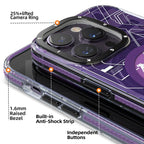 Protective Apple iPhone Back Cover - Youngkit Technology Series Futuristic Circuit Anti-Drop Magsafe Case for iPhone 14 Pro Max |Purple - Style 5