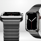 BUY COMBO of Stainless Rado Look Strap & Stainless Steel Strap for iWatch in sizes 42/44/45/49MM Mobile Case by CoverMeUp - Style 3