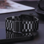 BUY COMBO of Stainless Rado Look Strap & Stainless Steel Strap for iWatch in sizes 42/44/45/49MM Mobile Case by CoverMeUp - Style 4