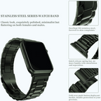 BUY COMBO of Stainless Rado Look Strap & Stainless Steel Strap for iWatch in sizes 42/44/45/49MM Mobile Case by CoverMeUp - Style 5