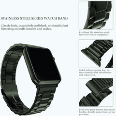 BUY COMBO of Stainless Rado Look Strap & Stainless Steel Strap for iWatch in sizes 42/44/45/49MM