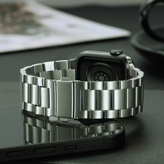 BUY COMBO of Stainless Rado Look Strap & Stainless Steel Strap for iWatch in sizes 42/44/45/49MM