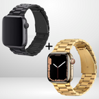 BUY COMBO of Two Stainless Steel straps for iWatch 42/44/45/49MM Mobile Case by CoverMeUp - Style 4