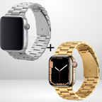 BUY COMBO of Two Stainless Steel straps for iWatch 42/44/45/49MM Mobile Case by CoverMeUp - Style 2