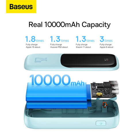 Qpow™ 10000mAh Power Bank with Type-C Cable