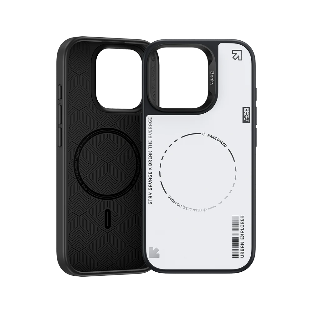 Protective Apple iPhone Back Cover - BENKS Basis Series Phone Case for iPhone 16 Pro (WHITE) - Style 2