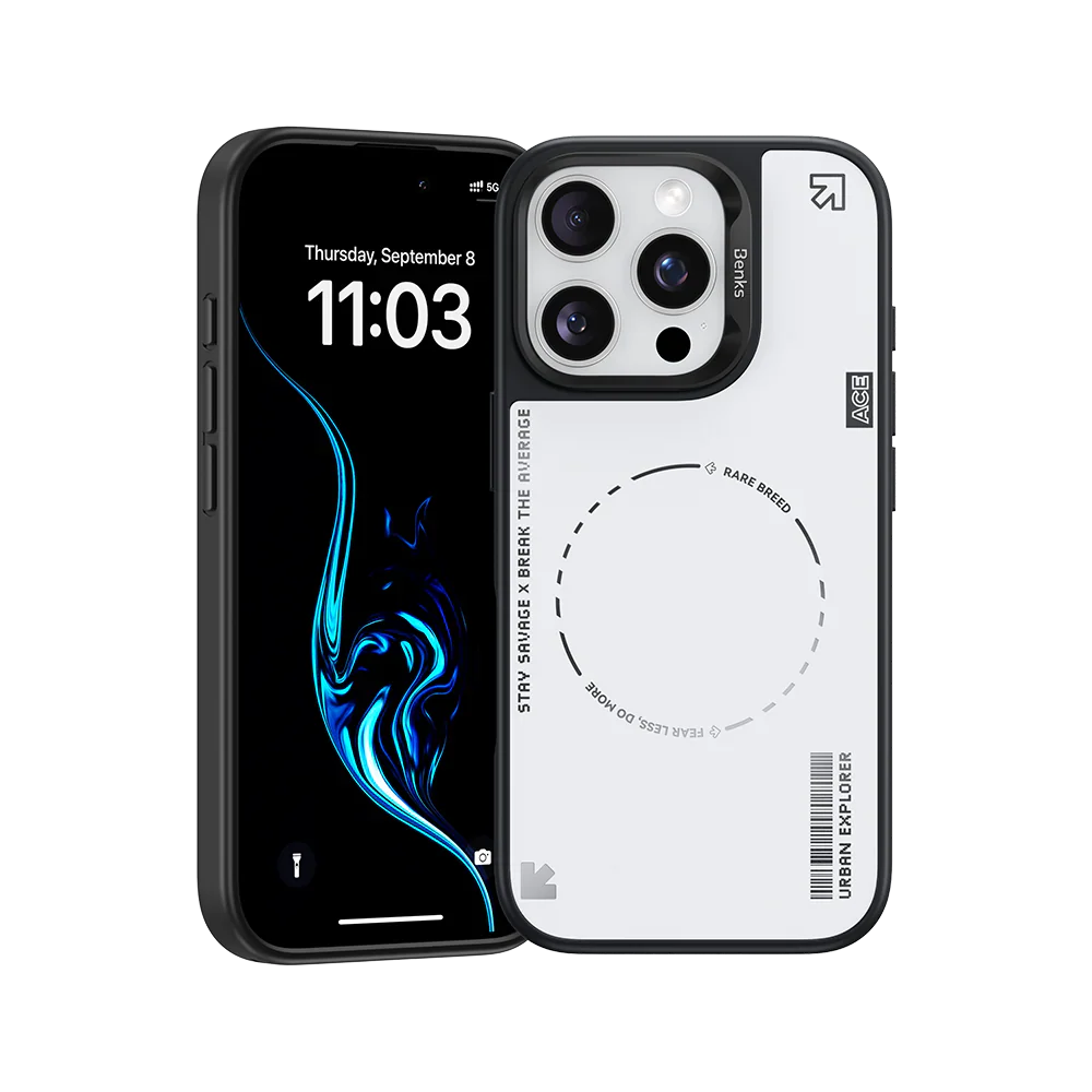 Protective Apple iPhone Back Cover - BENKS Basis Series Phone Case for iPhone 16 Pro Max (WHITE)