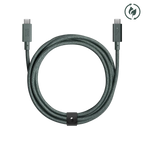 Native Union Belt Cable Pro 240W (USB-C to USB-C) The recycled 8-foot 240W USB-C to USB-C cable with bonded leather strap
