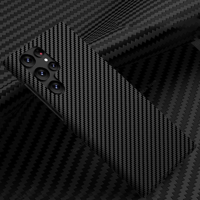 Samsung Galaxy S24 Ultra Carbon Fiber Aramid Kevilar Case - Black Mobile Case by CoverMeUp