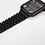 Coteetci ® Stainless Steel Band for Apple Watch [42/44/45/49MM] - Black Mobile Case by CoverMeUp - Style 3
