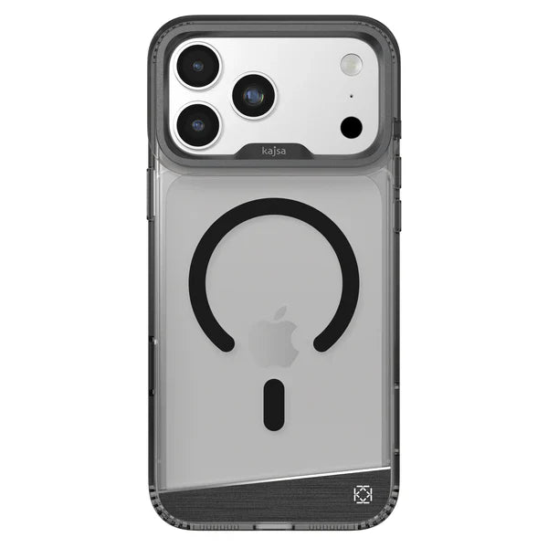 KAJSA Trans-Shield Magsafe Compatible - Aluminium Back Case for iPhone 17 Pro Max (Smoke Grey)