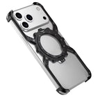 Protective Apple iPhone Back Cover - King X Mechanical Gear With Pivot Ring Stand Case For iPhone - Style 4