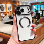 Protective Apple iPhone Back Cover - Electroplated Border MagSafe Case For iPhone - Style 16