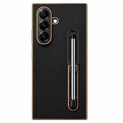 Leather Texture Finish S Pen Holder Case Compatible with Samsung Galaxy Z Fold 8 Series