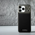 Protective Apple iPhone Back Cover - Luxury Leather Metal iPhone Case with magsafe - Style 10