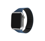 Silicon Magnetic Strap for Apple Watch 42/44/45 & 49mm (Ultra & Ultra 2) (Blue/Black) Mobile Case by CoverMeUp - Style 3