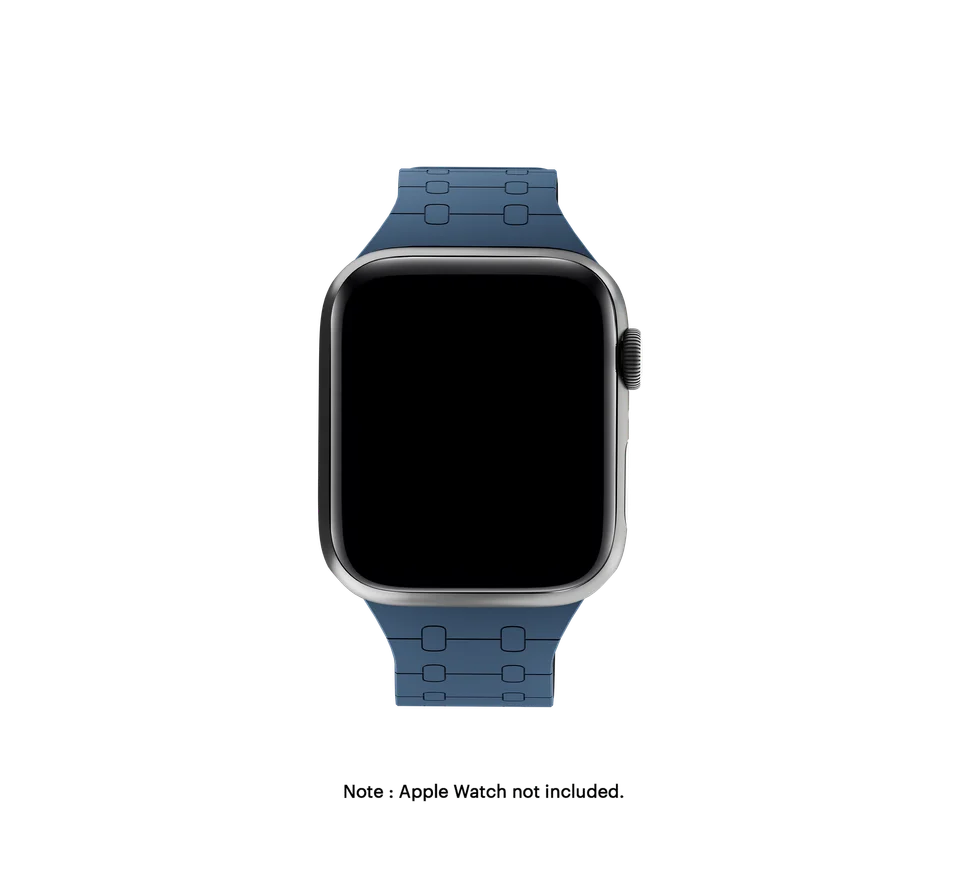 Silicon Magnetic Strap for Apple Watch 42/44/45 & 49mm (Ultra & Ultra 2) (Blue/Black)
