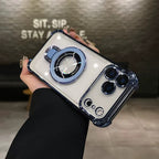 Protective Apple iPhone Back Cover - Colnel Transparent MagSafe Case For iPhone - Style 21