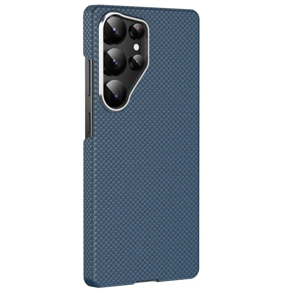 Samsung Galaxy S25 Ultra X-Level Ultathin 0.5mm Carbon Fiber Pattern Case with Magsafe - Blue Mobile Case by CoverMeUp
