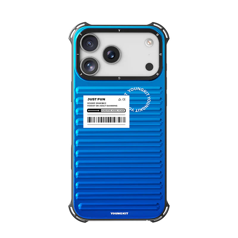 Gradient Color 3D Ribbed Design Case For iPhone