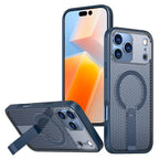 Protective Apple iPhone Back Cover - Mesh MagSafe Case With Kickstand For iPhone - Style 8