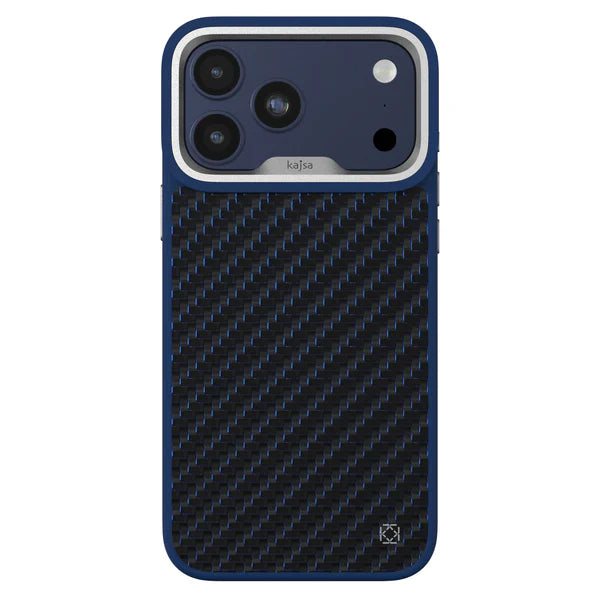 Protective Apple iPhone Back Cover - KAJSA Svelte Collection - Carbon Fibre Back Case for iPhone 17 Pro (MagSafe Compatible)