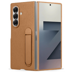 Samsung Galaxy Z Fold7 Leather Protective Shell Case Cover with Stand