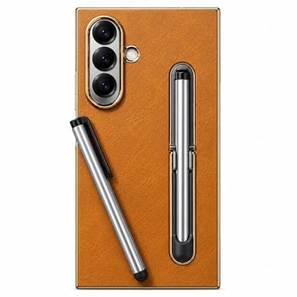 Leather Texture Finish S Pen Holder Case Compatible with Samsung Galaxy Z Fold 8 Series
