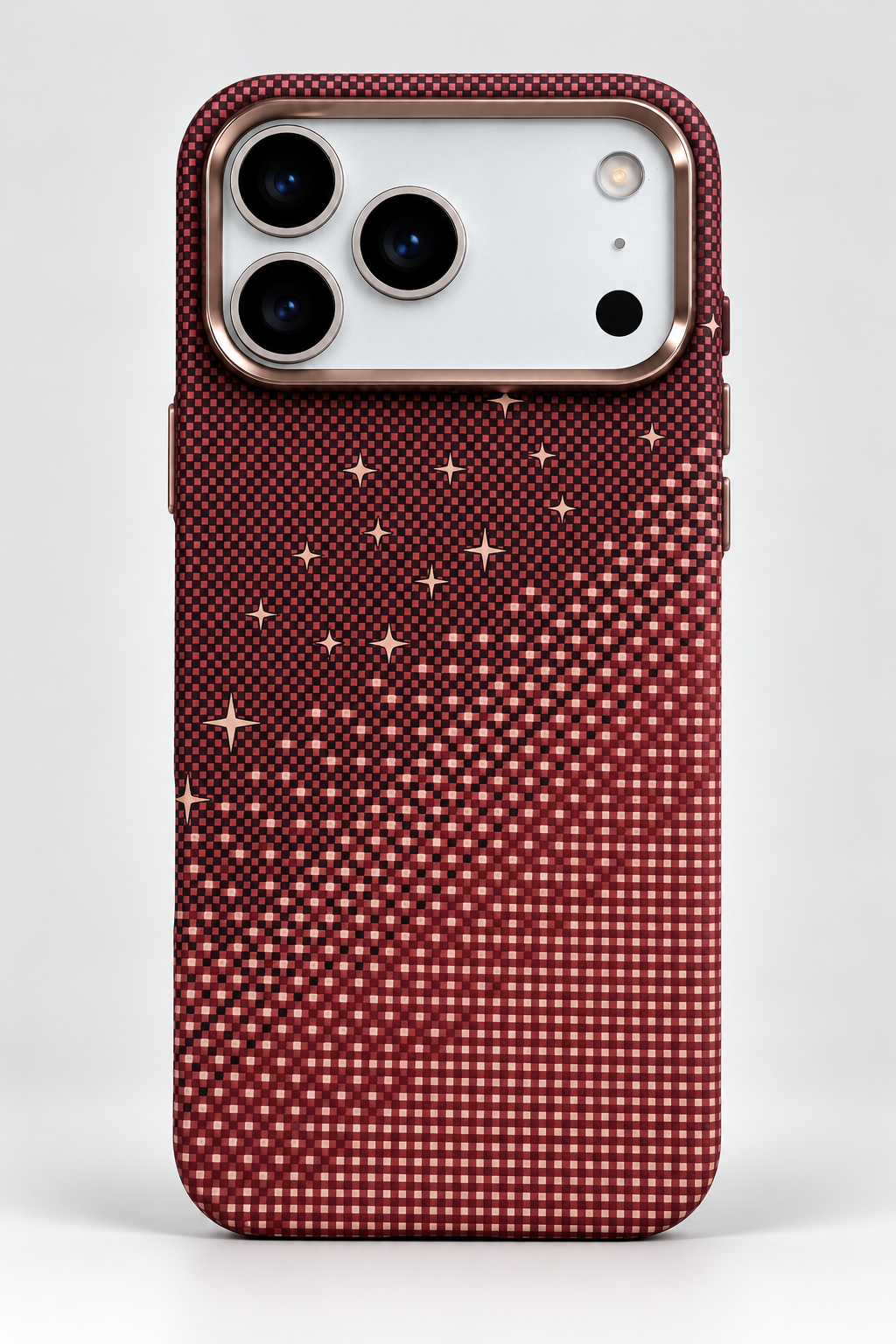 Luxo Pixel Gradient Stars Magsafe Case with Metal Frame