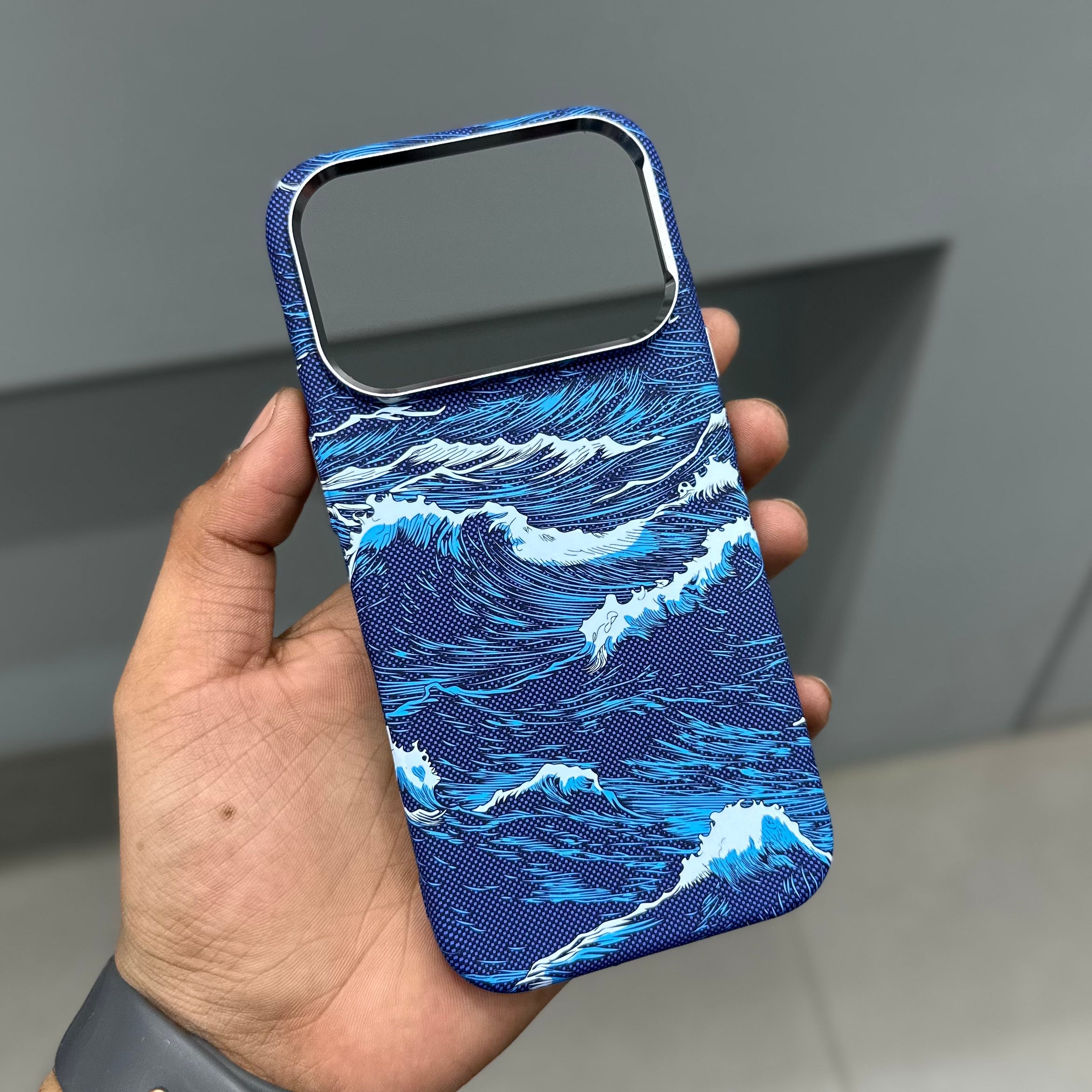 LUXO CARBON CASE - BLUE WAVES ( No. 3162 )