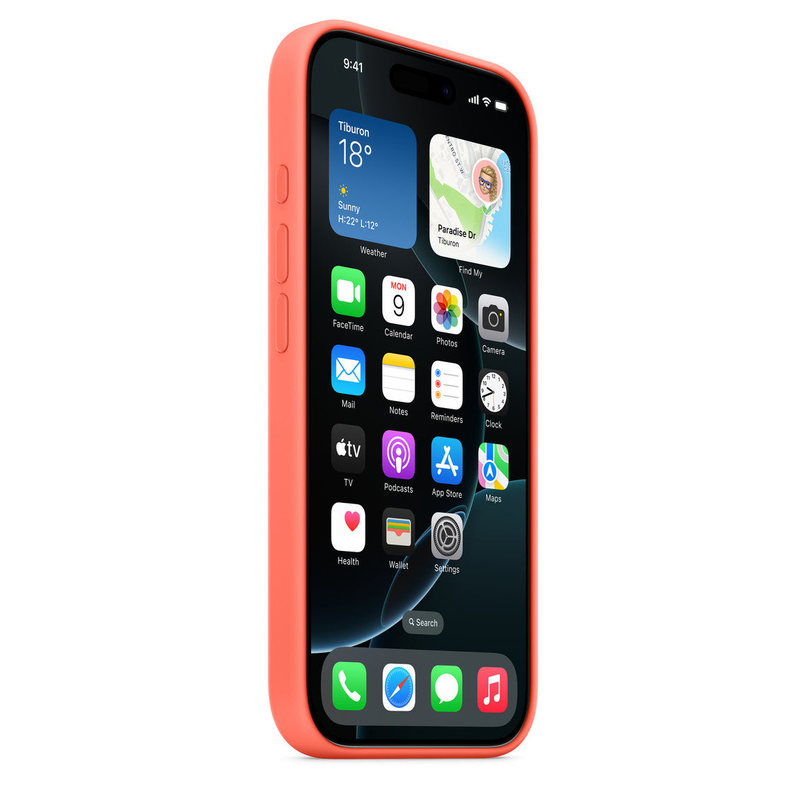 Logo Silicon Case for iPhone 16 Pro (Tangerine)