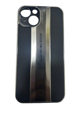 Protective Apple iPhone Back Cover - Luxury Plating Split Joint PU Leather Case for iPhone - Style 4