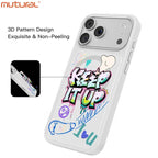 3D Silicon Designer iPhone Case for iPhone 17 Pro Max / 18 Pro Max (White)