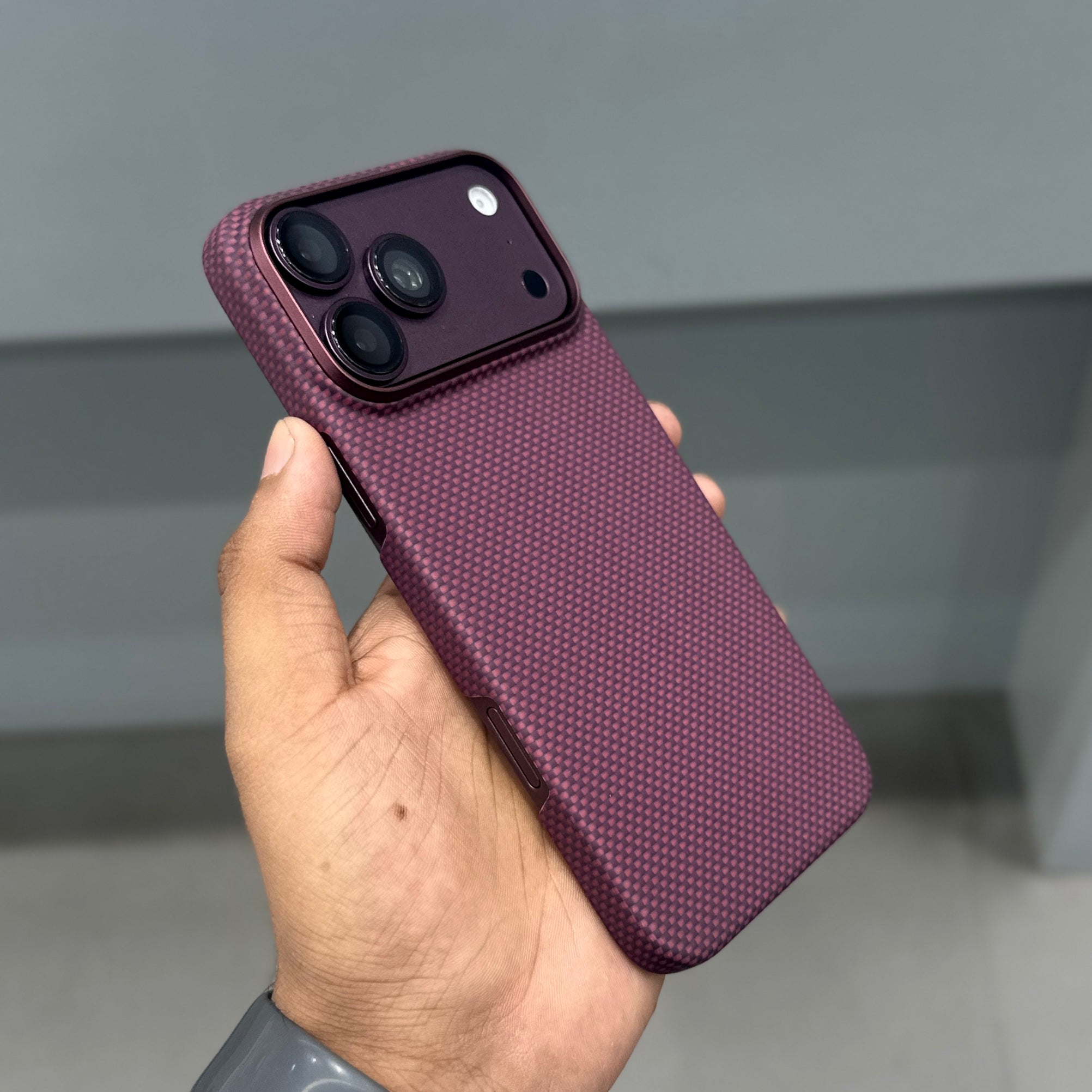 CMAQ X CARBON REAL COBON CASE - WINE RED ( No. 3866 )