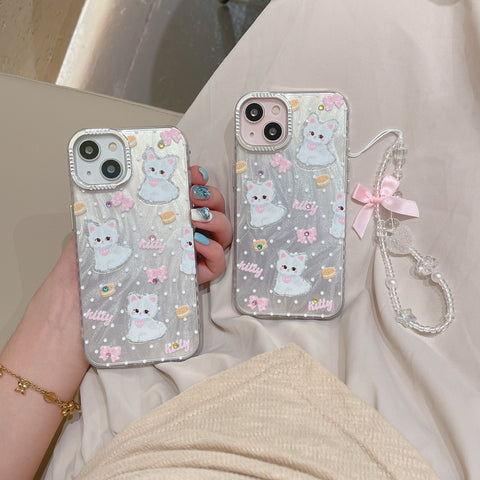 Hello Kitty Designer Case for iPhone with Metal Ring Protection