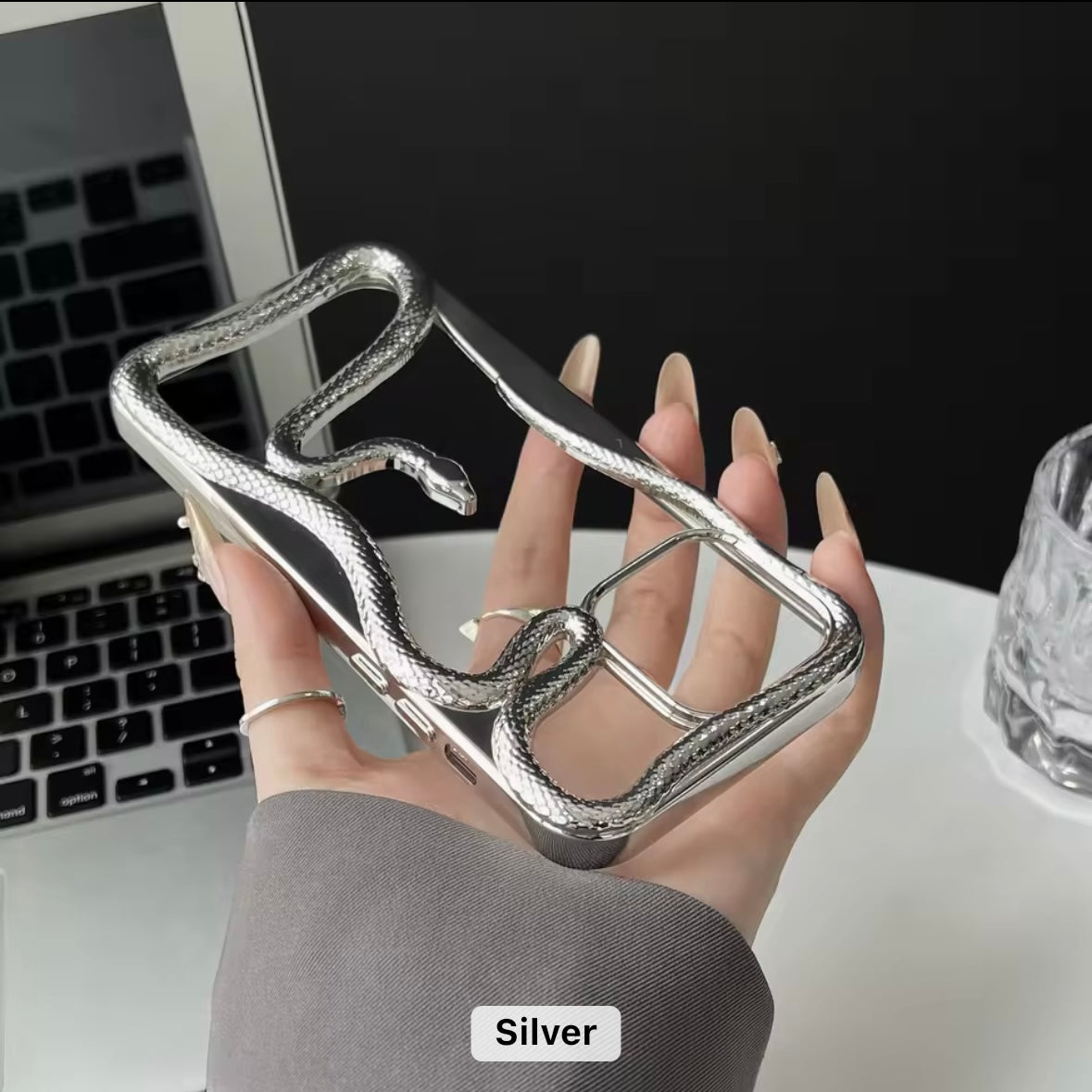 Protective Apple iPhone Back Cover - Fancy Snake Designer Soft Silicone Case for iPhone - Style 9