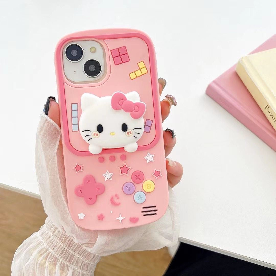 Kitty Pop- Out Game Silicone Case for iPhone