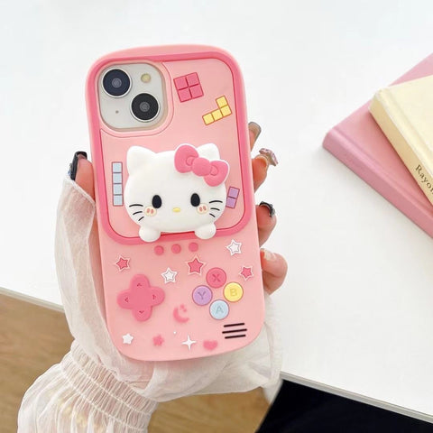 Kitty Pop- Out Game Silicone Case for iPhone