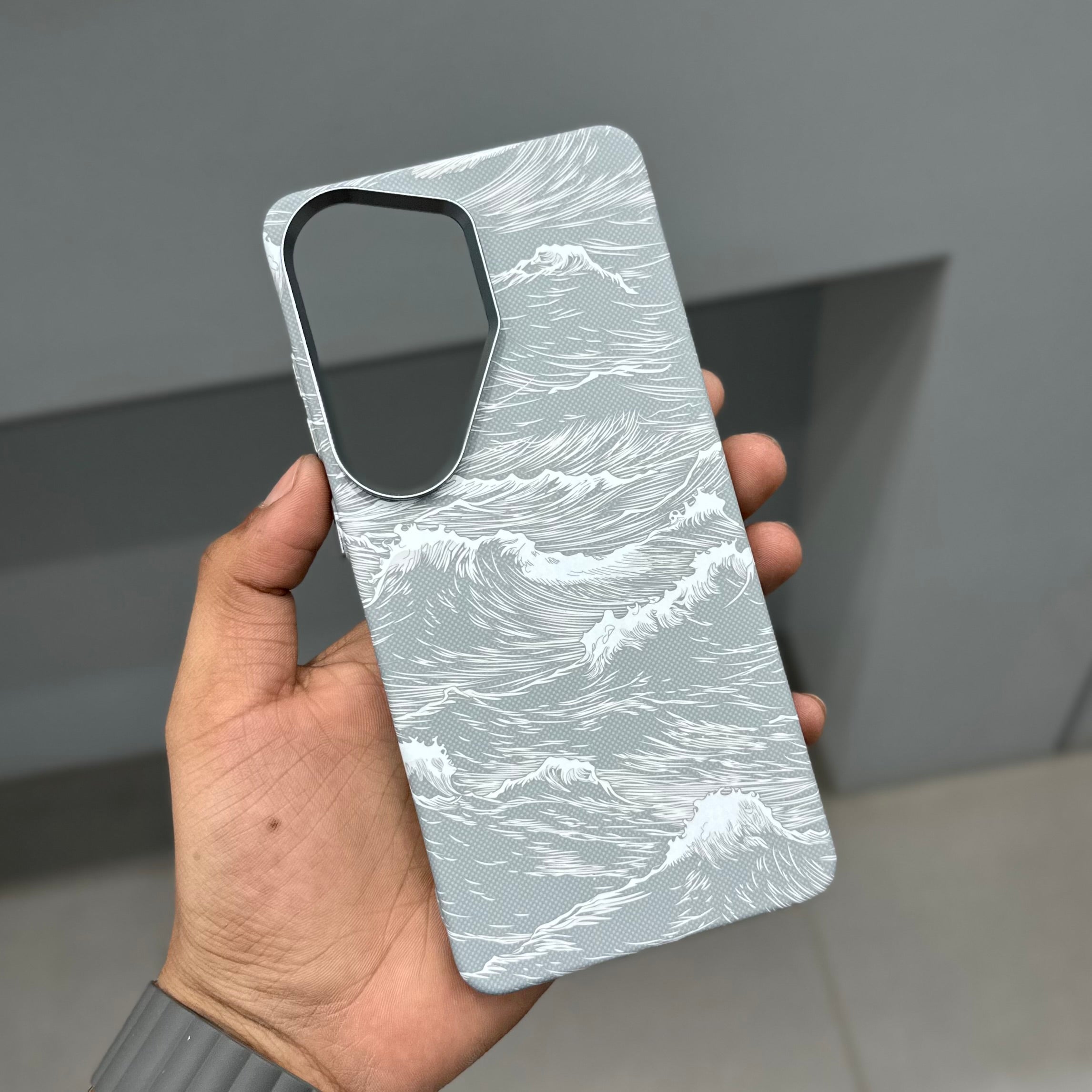 LUXO CARBON CASE SAMSUNG - WHITE ( No. 3156 ) Mobile Case by CoverMeUp - Style 3