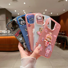 Colorful Printed and 3D Embossed Cartoon Phone Case