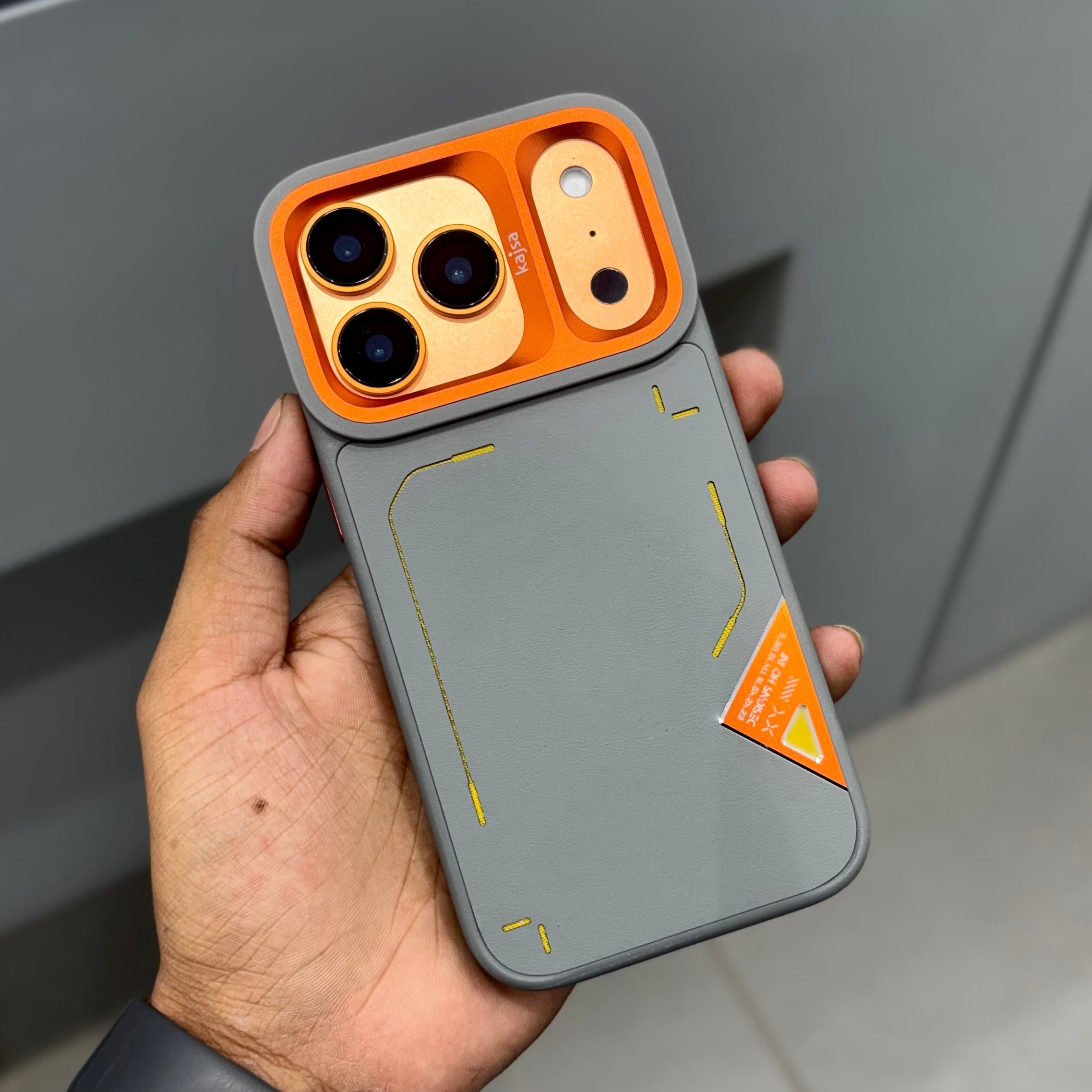KAJSA FEAT UREASTC - GREY ORNAGE ( No. 2611 ) Mobile Case by CoverMeUp